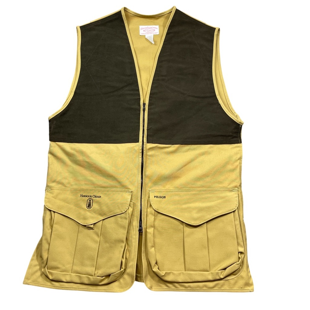 Filson Vest‎ Medium NEW Beige Brown Sleeveless 100% Cotton Fishing Hunting